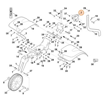 Uchwyt ogranicznika głębokości, Stihl 62507104500