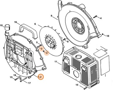 Obudowa dmuchawy, Stihl 42037004104