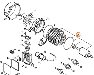 Silnik elektryczny 230 V/50 Hz, Stihl 47196000209