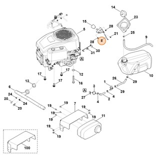 Cięgno gazu, Stihl 61401801101