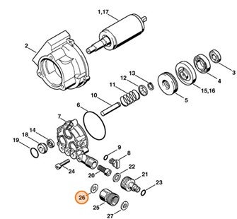 Pierścień uszczelniający 14x24x2, Stihl 96369651488