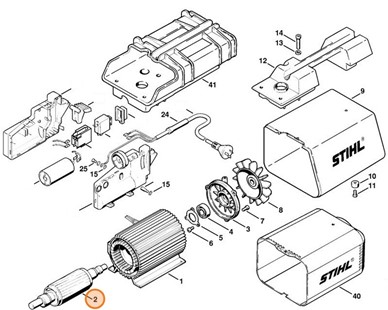 Wirnik 200 V/50, 60 Hz, Stihl 47516001101