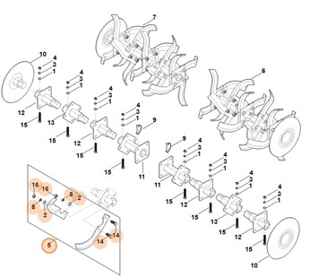 Zestaw naprawczy noży, Stihl 62510071801