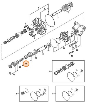 Nakrętka sześciokątna 3/4", Stihl 92102600758