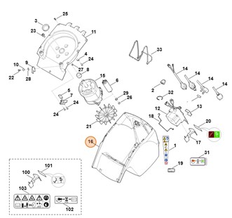 Pokrywa silnika, Stihl 60117065601
