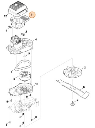 Dolna część kołpaka zabezpieczającego, Stihl 63387060800