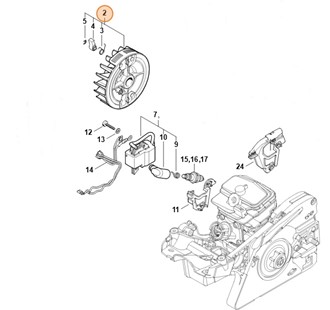 Koło zamachowe, Stihl 11434001235