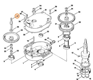 Wałek zębnika, Stihl 43086422501
