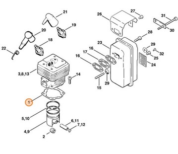 Uszczelka cylindra, Stihl 11080292300