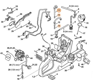 System kompensacji ciśnienia w zbiorniku paliwa, Stihl 42243505800