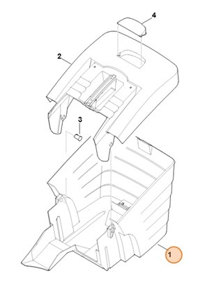 Dolna część kosza na trawę, Stihl 63207039606