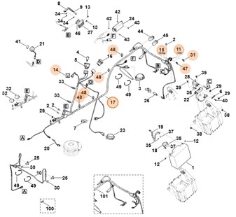 Wiązka przewodów, Stihl 61604403036