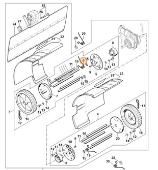 Zgarniacz druciany - prawa strona, Stihl 46017441100