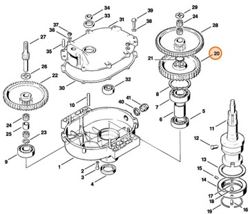 Koło odbioru napędu, Stihl 43086420700
