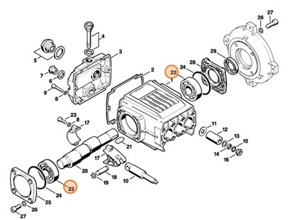 Łożysko toczne 6305, Stihl 95030031321