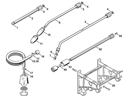 Zestaw naprawczy do dyszy rotacyjnej KR45, Stihl 49000071008