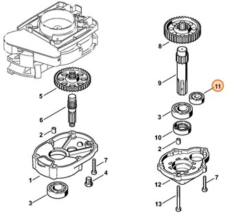 Łożysko kulkowe 6200, Stihl 95030036320