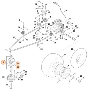 Koło paska klinowego, Stihl 61707002531