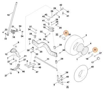 Tulejka z kołnierzem, Stihl 61707642700