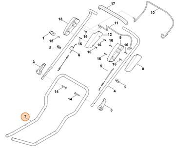 Dolna część uchwytu kierującego, Stihl 63617634810