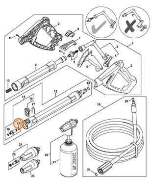 O-ring N9,0x1,25-NBR90, Stihl 96459517508