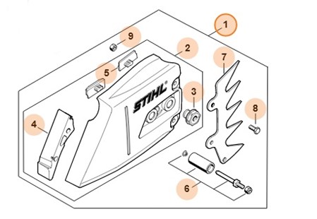 Pokrywa koła napędu łańcucha, Stihl 11446401700