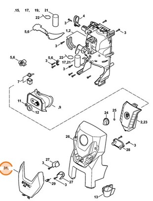 Pokrywka RE 119, Stihl 47777010900