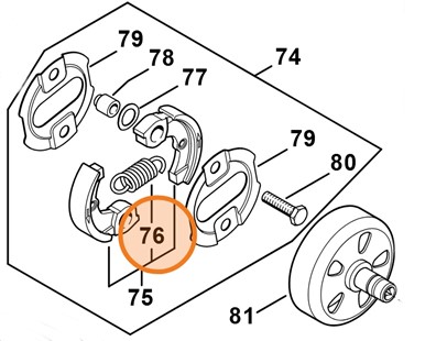Sprzęgło, Stihl 41491602000