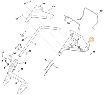 Górna część uchwytu kierującego, Stihl 63587635015