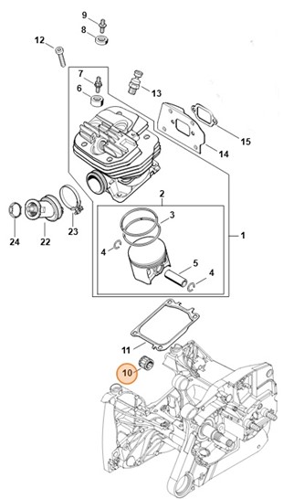 Wieniec igłowy 12x17x14,4, Stihl 95120033286
