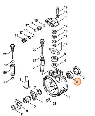 Łożysko igłowe 35x42x12, Stihl 95130034748