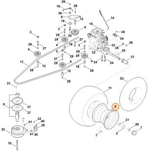 Obręcz koła 8,5-8, Stihl 61707603920