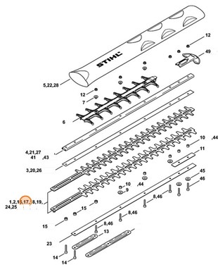 Nóż / noże 600 mm / 24" T, Stihl 42377106051