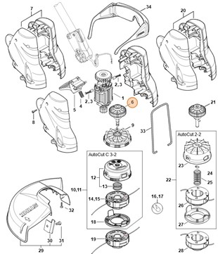 Wałek odbioru napędu, Stihl 48166402401