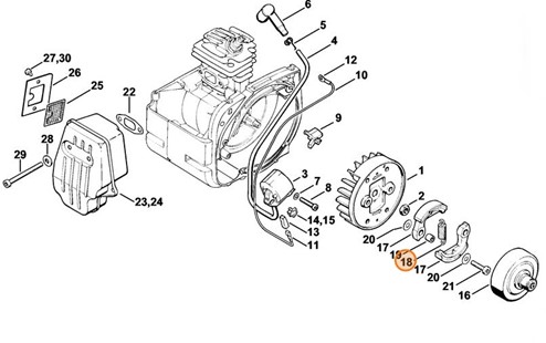 Sprężyna naciągowa, Stihl 00009976205