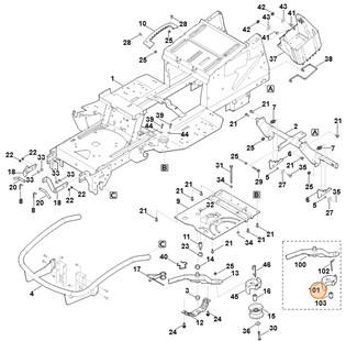 Osłona ochronna (rolka napinająca), Stihl 61707060861