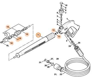 Lanca natryskowa 950 mm, Stihl 49255000944