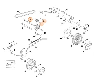 Przekładnia, Stihl 63506400106
