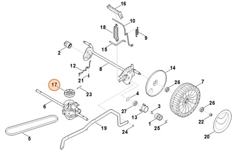 Koło paska klinowego, Stihl 63507041000