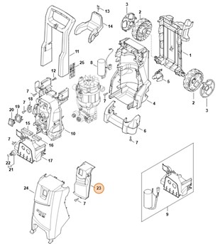 Obudowa przełącznika, Stihl 49504321001
