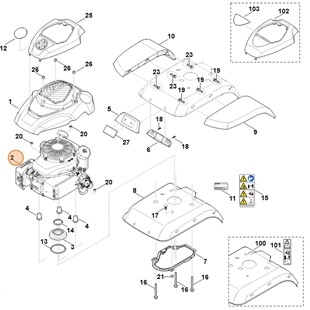 Spalinowy silnik benzynowy HD675 (HD675-3012), Stihl 62410111825