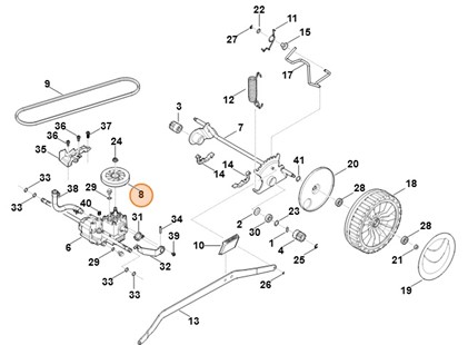 Koło paska klinowego, Stihl 63786431500