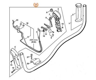 Rękojeść manipulacyjna, Stihl 41447901302