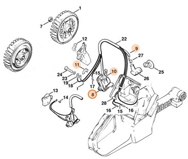 Moduł zapłonowy EY-V, Stihl 11244001308