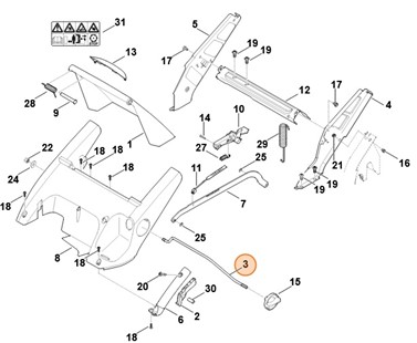 Drążek, Stihl 63407031700