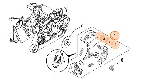Sprzęgło, Stihl 11221602002