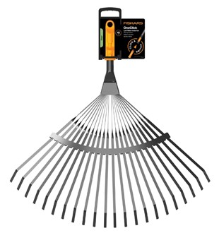 Głowica grabie do liści wachlarzowe ogrodowe z metalu OneClick, Fiskars 1080675
