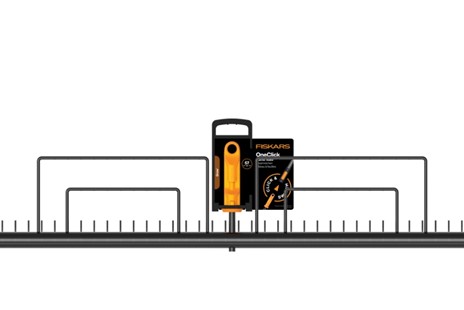 Głowica grabie do trawnika ogrodowe z metalu OneClick, Fiskars 1080680