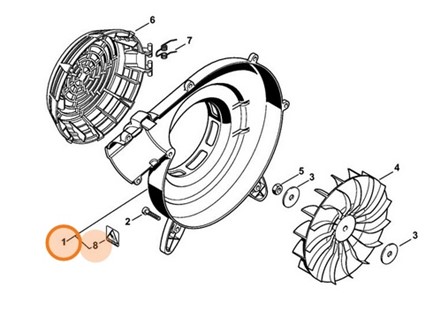 Obudowa dmuchawy - zewnątrz, Stihl 42297010613