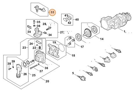 Przyłącze wodne do przecinarki, Stihl RE026703620